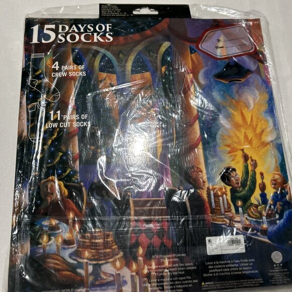 Harry Potter Hedwig 15 Days Socks Advent Calendar - Women's Shoe Sizes 4-10 New - Picture 6 of 8